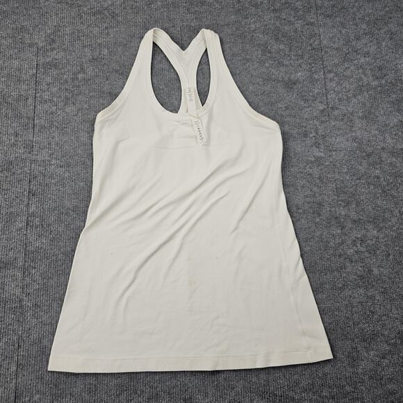 Lululemon Tank Top Womens Size 10 White Racerback Athletic Yoga Gym Workout - Picture 1 of 4